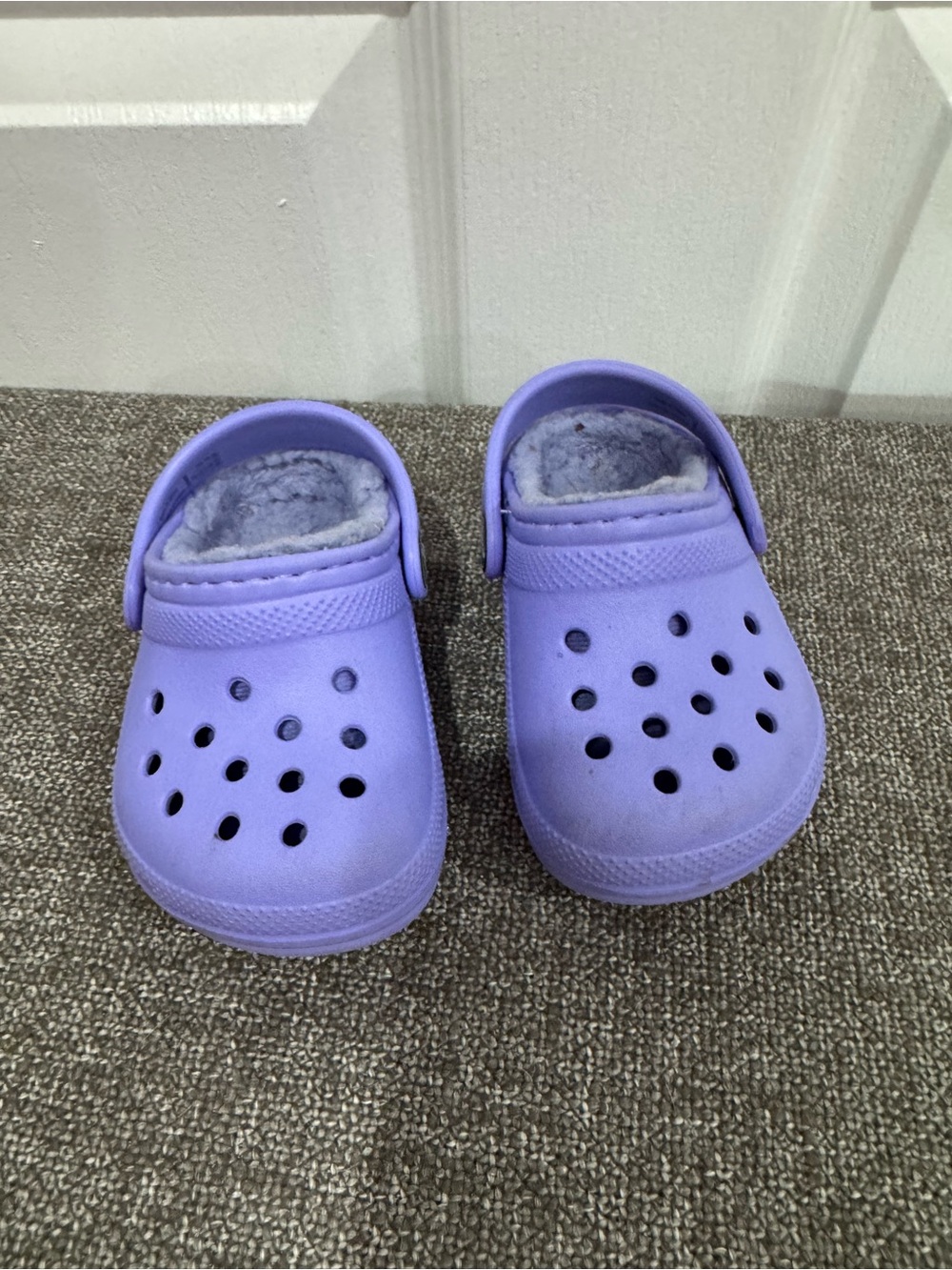 CROCS Kids Plush-Lined Clog in Lavender Purple